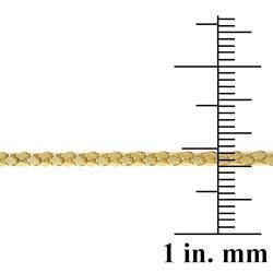 Mondevio 18k Gold over Sterling Silver 24 inch Italian Chain Necklace