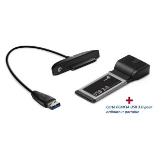 Adapateur USB 3.0 460 mm   Indicateur LED   Livré avec une carte