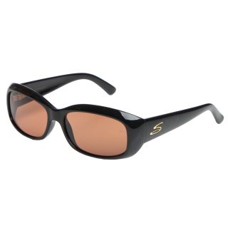 Serengeti Bianca Womens Black Rounded Fashion Sunglasses Today $86