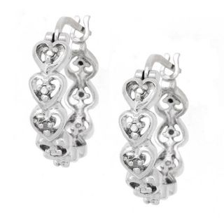 Miadora Sterling Silver Pearl and Diamond Earrings (8 8.5 mm) MSRP: $