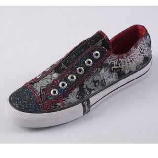 Ed Hardy Womens Lowrise Graphic Print Bling Slip on Sneakers Today: $