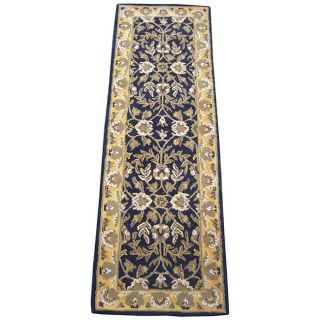 Indo Hand tufted Kashan Black Wool Runner (23 x 7) Today $88.99 4.4