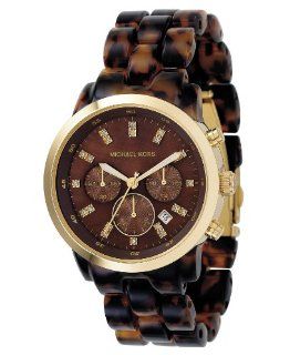 Michael Kors Womens MK5216 Chronograph Tortoise Watch: Watches