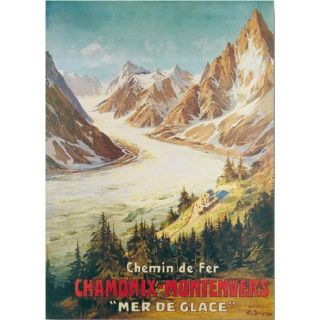 Chamonix mer de glace, BOURGEOIS, (Dimension  50 x 70cm)… Voir la