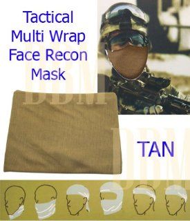 Tactical Multi Wrap Recon Face Mask Bandana Scarf Tan