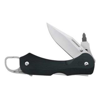 Leatherman c55B Folding Knife, Locking, Blk, 4 1/2, Straight