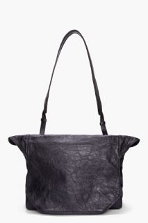 Alexander Wang Black Textured Leather Wallie Messenger Bag for men