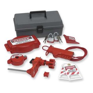 Brady 99324 Portable Lockout Kit, Filled, Valve, 10