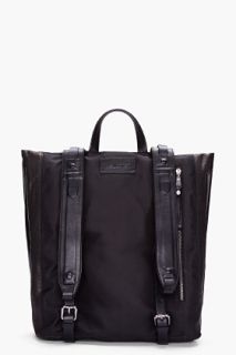 Neil Barrett Black & Navy Fold Top Backpack for men