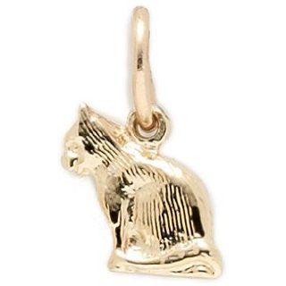 Rembrandt Charms Cat Charm, 14K Yellow Gold Jewelry
