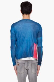 Paul Smith  Blue Printed Cardigan for men