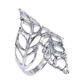 Beautiful Cut Out Leaves Wrap Silver Ring (Thailand)