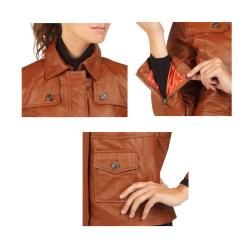 Isaac Mizrahi Live Womens Leather Jacket