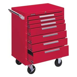 Kennedy 277R Tool Cabinet, 7 Dr, 27x18x35, Red