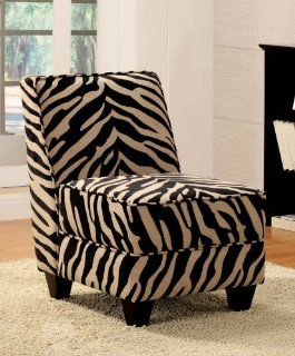 Acme 10070 Makala Fabric Upholstery Chair, Zebra Pattern