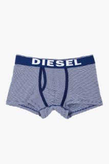 Diesel Umbx Blue And White Striped Boxers for men
