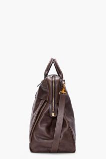 Rag & Bone Brown Leather Weekender Bag for men