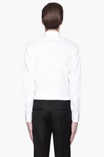 Neil Barrett White Paneled Tuxedo Shirt for men