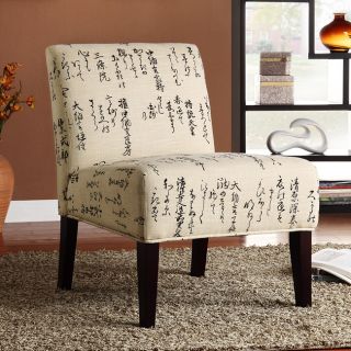 Decor Japanese Script Linen Lounger Chair