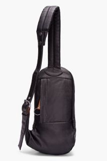 Diesel Black Faux Leather Core Bag for men