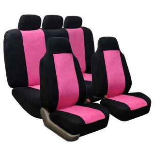 Suede Pink Airbag Compatible Split Rear Car/ SUV Seat Covers Today $