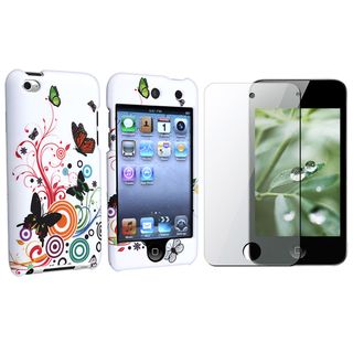 White Autumn Flower Case/ Screen Protector for iPod touch 4th Gen