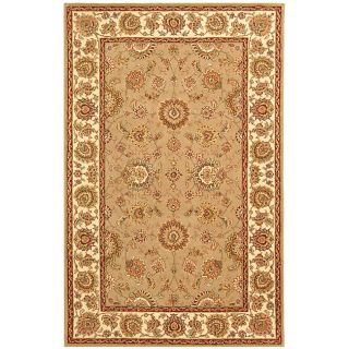 Handmade Persian Court Taupe/ Ivory Wool and Silk Rug (5 x 8) Today