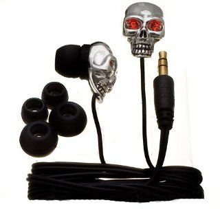 Nemo Digital NF65579 CRE Metal Skull Earbud with Red