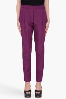 3.1 Phillip Lim Purple Draped Silk Trousers for women