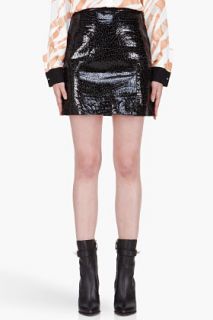 3.1 Phillip Lim Black Lizard skin Patent Leather Skirt  for women