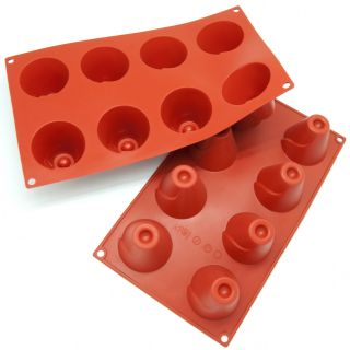 Freshware 8 Cavity Volcano Silicone Mold/ Baking Pan (Pack of 2) Today