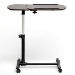 Olsen Brown Wheeled Laptop Tray Table with Tilt Control