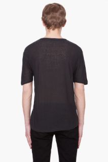 T By Alexander Wang Black Silk Blend Slub T shirt for men