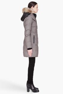 Mackage Grey Fur Trimmed Contrast Hooded Lainey Parka for women