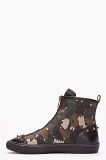 Marc By Marc Jacobs Green Camo Stud Sneakers for women