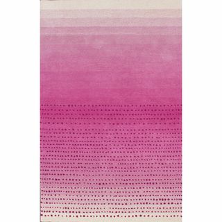 Handmade Ombre Pink Wool Rug (76 x 96)