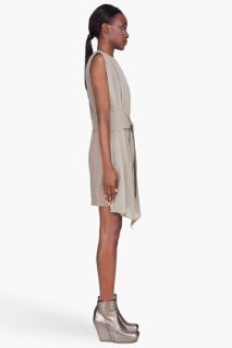 Silent By Damir Doma Taupe Knotted Double Layer Dress for women