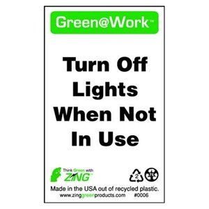 Environmental Sign, Turn Off Lights  