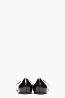 Marc By Marc Jacobs Black Patent Logo Plaque Ballerina Flats for women