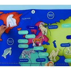Discovery Kids Fabric Activity World Map