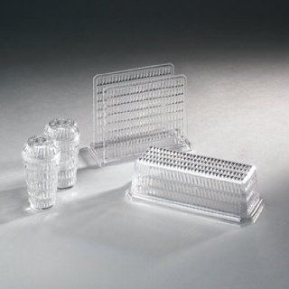 Arrow Plastic 202 CRY Crystal Image Butter Dish   Pack Of