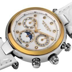 Akribos XXIV Womens Classique Diamond Automatic Fashion Strap Watch
