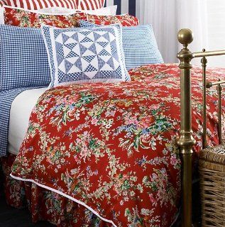 Ralph Lauren Bedding, Belle Harbor Red Floral Twin Duvet