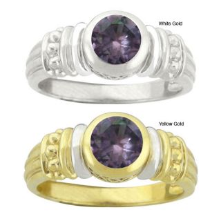 10k Gold Synthetic Alexandrite Round Ring Today $274.99