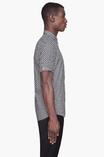 Alexander McQueen Black And White Tile Print Shirt for men