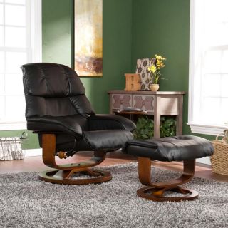 Francis Black Leather Recliner and Ottoman Today: $509.99 4.0 (1