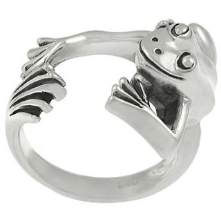 Tressa Sterling Silver Frog Ring