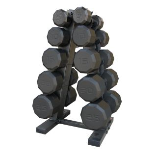 CAP Barbell 150 pound Eco Dumbbell Set with Rack Today: $340.10