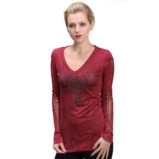 Cotty On Womens Rope sleeve Stud Embellished Top