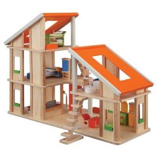 Plan Toys Chalet Dollhouse with Furniture: Toys & Games